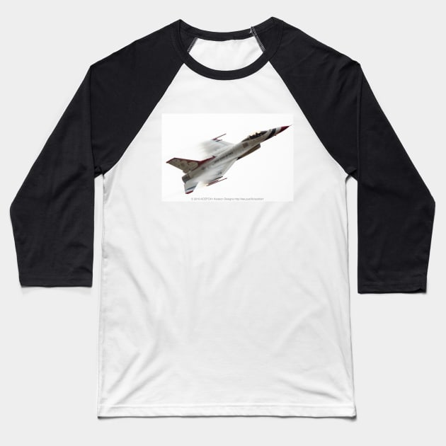 USAF Thunderbird 5 Vapor Sneak-Pass 3 Baseball T-Shirt by acefox1